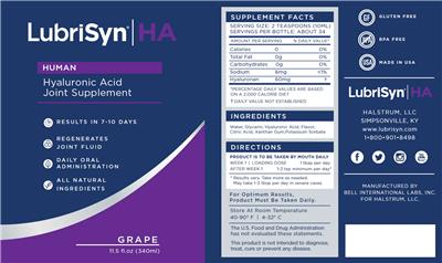 LubriSynHA Grape label