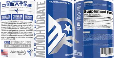Creatine Monohydrate label