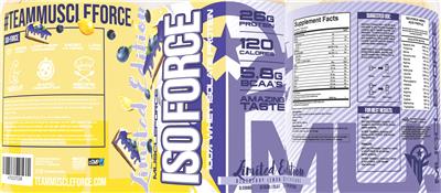 Iso Force Limited Edition Blueberry Lemon Cheesecake label