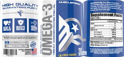 Omega-3 Lemon Flavored label