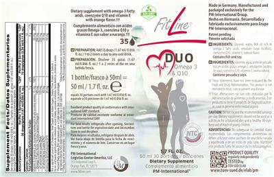 DUO Omega 3 & Q10 label