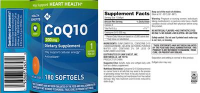 CoQ10 200 mg label
