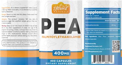 PEA 400 mg label
