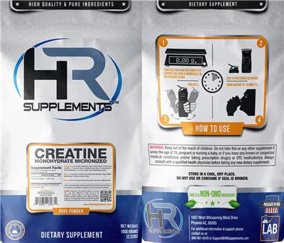 Creatine Monohydrate Micronized label