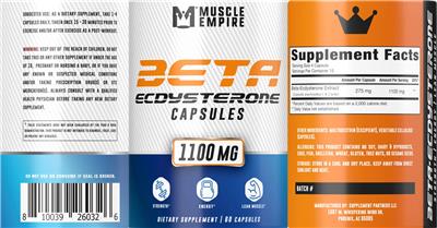 Beta Ecdysterone Capsules 1100 mg label