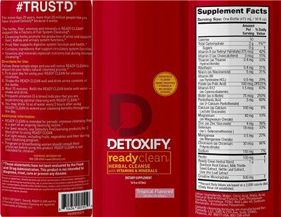 Ready Clean Herbal Cleanse Tropical Flavored label