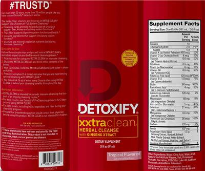 Xxtra Clean Herbal Cleanse Tropical Flavored label