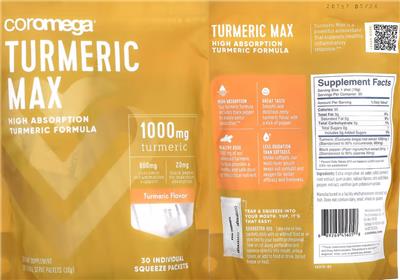 Turmeric Max 1000 mg label