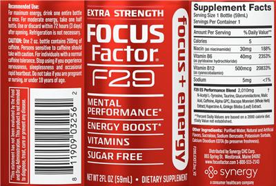 Focus Factor F29 Extra Strength label