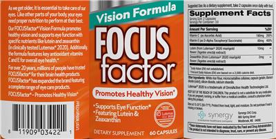 Focus Factor Vision Formula label