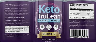 Keto TruLean label