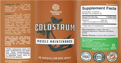 Colostrum label