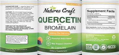 Quercetin with Bromelain label
