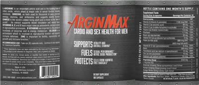 ArginMax for Men label