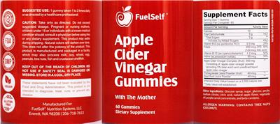 Apple Cider Vinegar Gummies with The Mother label