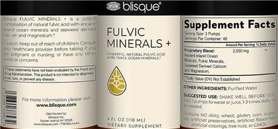 Fulvic Minerals + label