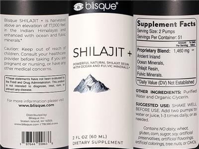 Shilajit + label