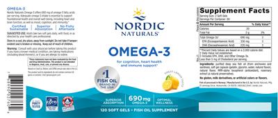Omega-3 Lemon label