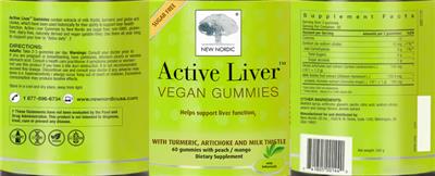 Active Liver Vegan Gummies label