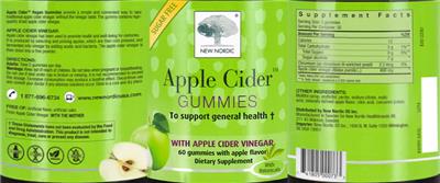 Apple Cider Vegan Gummies label
