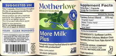 More Milk Plus label