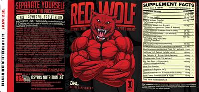 Red Wolf label