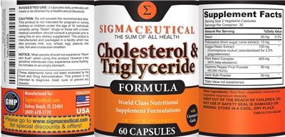 Cholesterol & Triglyceride Formula label