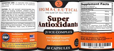 Super Antioxidants label