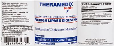 Fat/High Lipase Digestion label