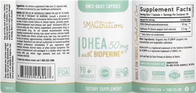 DHEA 50 mg label