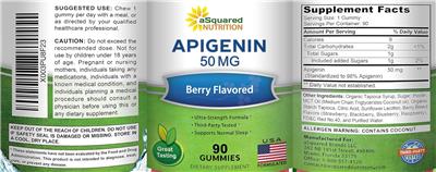 Apigenin 50 mg Berry Flavored label