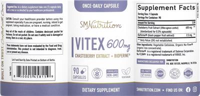 Vitex 600 mg label