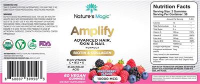 Amplify Mixed Berry Flavor label