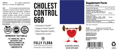 Cholest Control 660 label