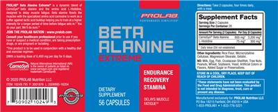 Beta Alanine Extreme label