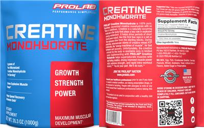 Creatine Monohydrate label