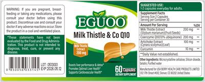 Milk Thistle & Co Q10 label