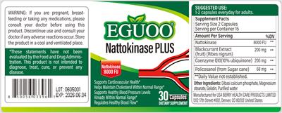 Nattokinase Plus label