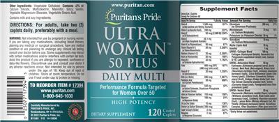 Ultra Woman 50 Plus label