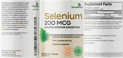 Selenium 200 mcg label