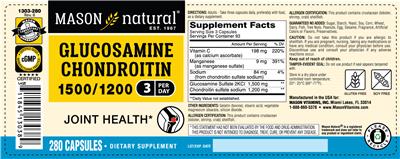 Glucosamine Chondroitin 1500/1200 label