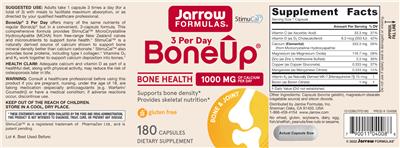 BoneUp 3 Per Day label