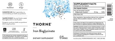 Iron Bisglycinate label