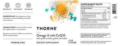 Omega-3 with CoQ10 label
