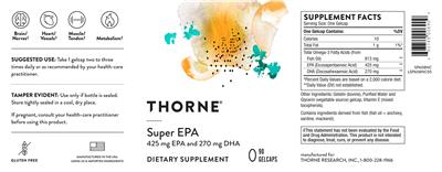Super EPA 425 mg label