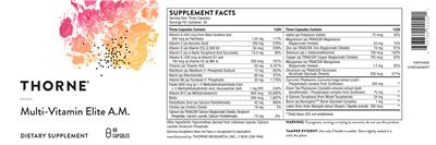 Multi-Vitamin Elite A.M. label