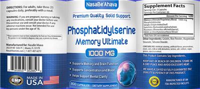Phosphatidylserine 1000 mg label
