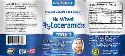 Phytoceramides 700 mg label