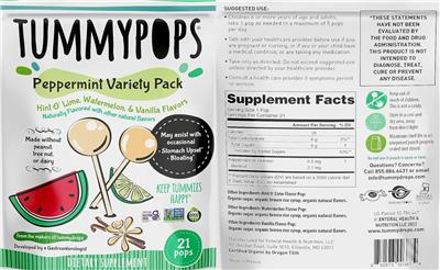 Tummypops Peppermint Variety Pack label