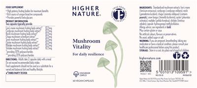 Mushroom Vitality label